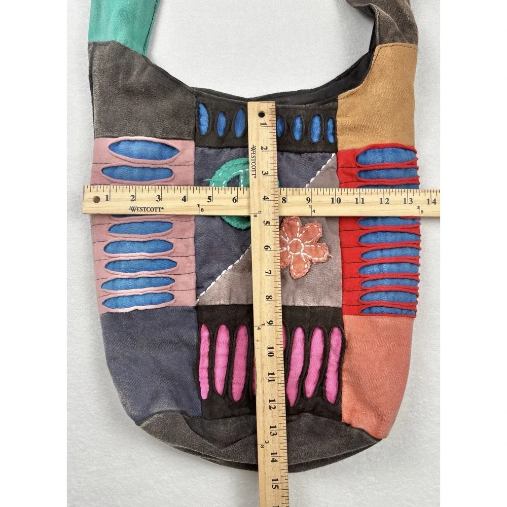 Patchwork Slouch Shoulder Bag Boho Hippie Festival Hobo‎ Purse